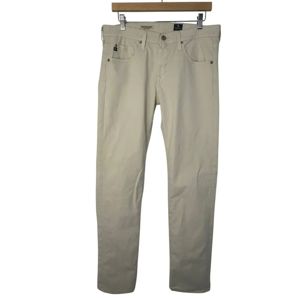 AG Adriano Goldschmied The Matchbox Slim Straight Pants Men’s 32 (34x33) Khaki